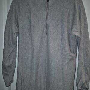 Michael Kors Zip Up on Back Gray Sweater